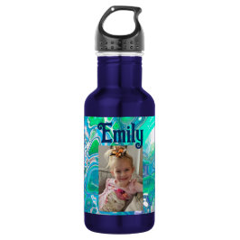 Glass Digital Abstracte Art met speciaal Zee Waterfles