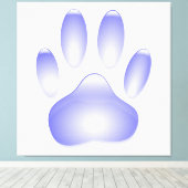 Glass Dog Paw Print (Insitu (Houten vloer))