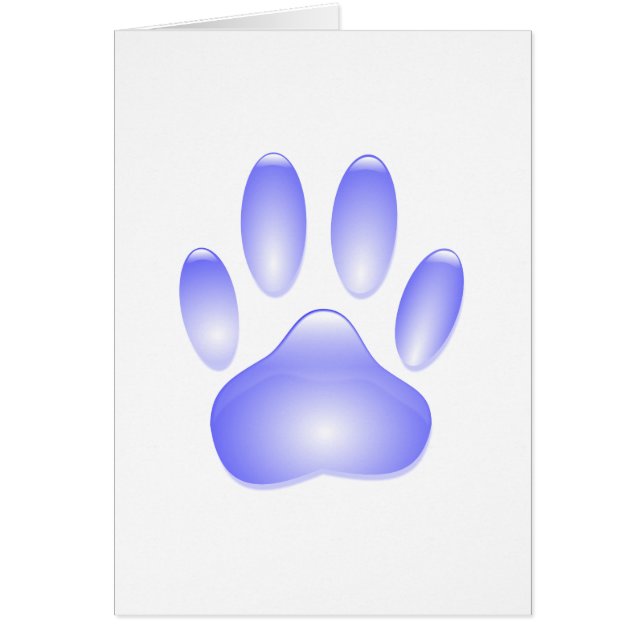 Glass Dog Paw Print (Voorkant)