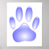 Glass Dog Paw Print (Voorkant)