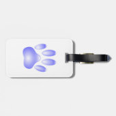 Glass Dog Paw Print Bagagelabel (Achterkant horizontaal)