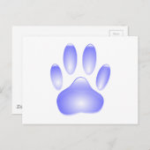 Glass Dog Paw Print Briefkaart (Voorkant / Achterkant)