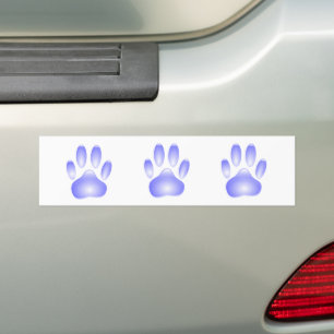 Glass Dog Paw Print Bumpersticker