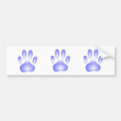 Glass Dog Paw Print Bumpersticker (Voorkant)