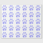 Glass Dog Paw Print Cadeaupapier (Vlak)