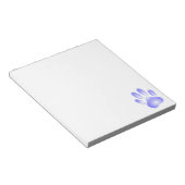 Glass Dog Paw Print Custom Notitieblok (Schuin)