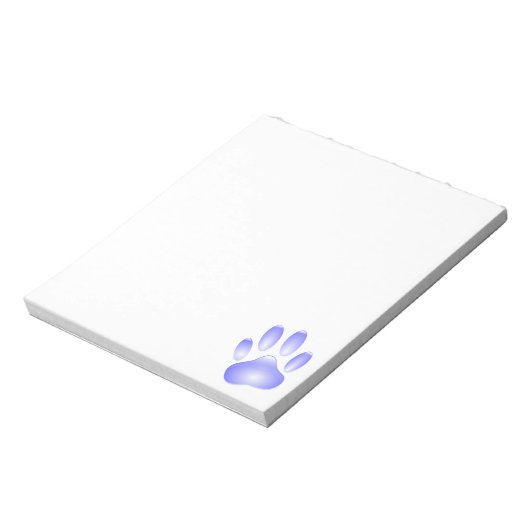 Glass Dog Paw Print Custom Notitieblok (Linkerzijde)