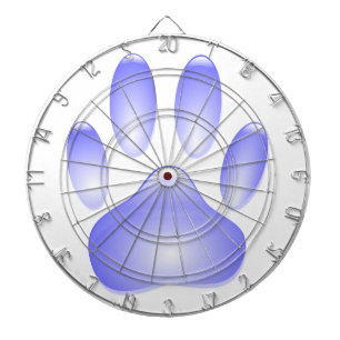 Glass Dog Paw Print Dartbord
