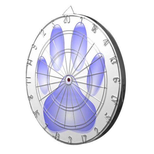 Glass Dog Paw Print Dartbord (Voorkant Rechts)