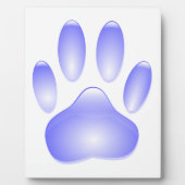 Glass Dog Paw Print Fotoplaat (Voorkant)