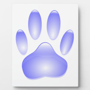Glass Dog Paw Print Fotoplaat
