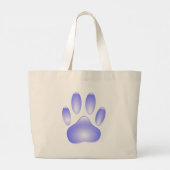 Glass Dog Paw Print Grote Tote Bag (Achterkant)