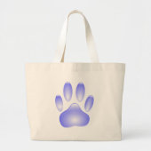 Glass Dog Paw Print Grote Tote Bag (Voorkant)