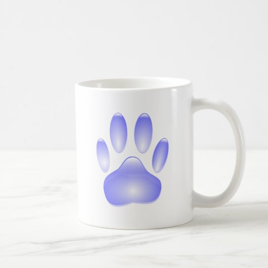 Glass Dog Paw Print Koffiemok (Rechts)