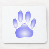 Glass Dog Paw Print Muismat (Voorkant)