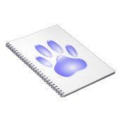 Glass Dog Paw Print Notitieboek (Rechterzijde)