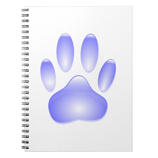 Glass Dog Paw Print Notitieboek (Voorkant)