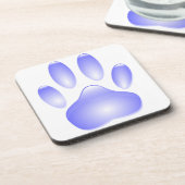Glass Dog Paw Print Onderzetter (Linkerzijde)