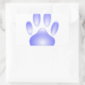 Glass Dog Paw Print Rechthoekige Sticker (Tas)