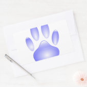 Glass Dog Paw Print Rechthoekige Sticker (Envelop)