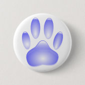 Glass Dog Paw Print Ronde Button 5,7 Cm (Voorkant)