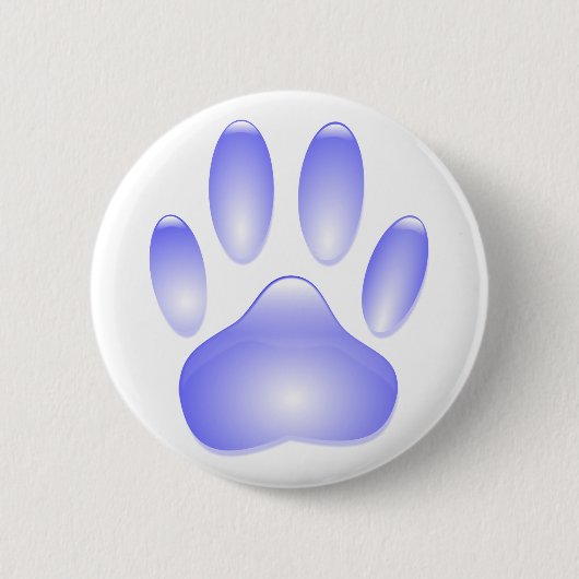 Glass Dog Paw Print Ronde Button 5,7 Cm (Voorkant)