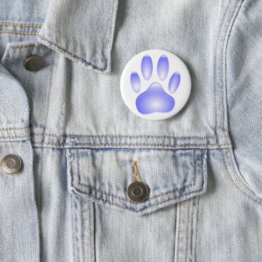 Glass Dog Paw Print Ronde Button 5,7 Cm (In situ)