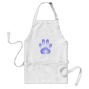 Glass Dog Paw Print Standaard Schort