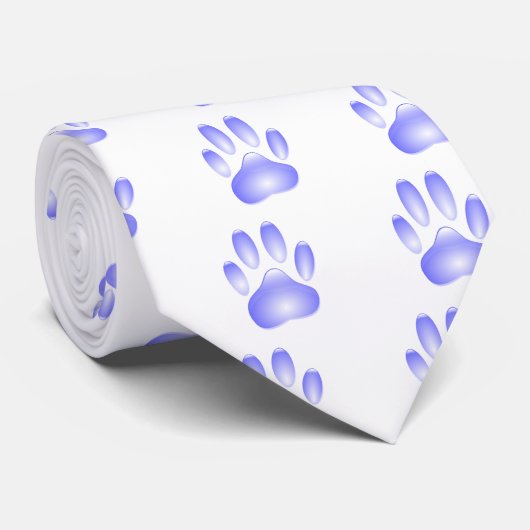 Glass Dog Paw Print Stropdas (Opgerold)