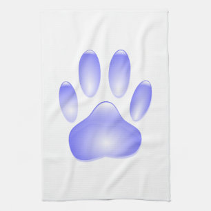 Glass Dog Paw Print Theedoek
