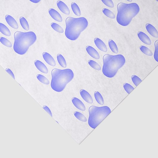 Glass Dog Paw Print Tissuepapier (Detail)