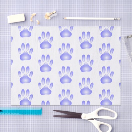 Glass Dog Paw Print Tissuepapier (Craft)