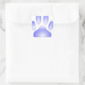 Glass Dog Paw Print Vierkante Sticker (Tas)
