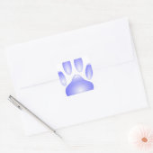 Glass Dog Paw Print Vierkante Sticker (Envelop)