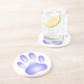 Glass Dog Paw Print Zandsteen Onderzetter (Zijkant)