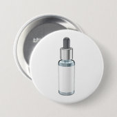Glass dropper bottle with pipette ronde button 7,6 cm (Voorkant /achterkant)