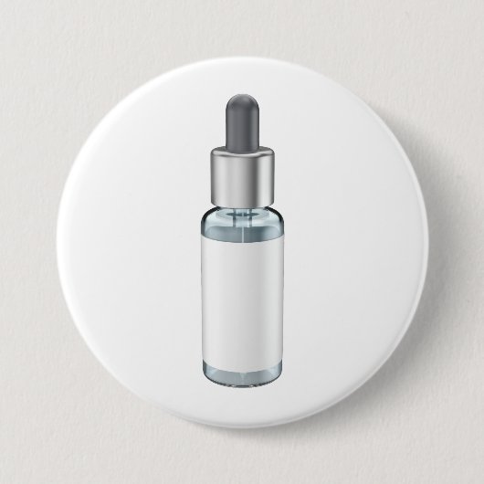 Glass dropper bottle with pipette ronde button 7,6 cm (Voorkant)