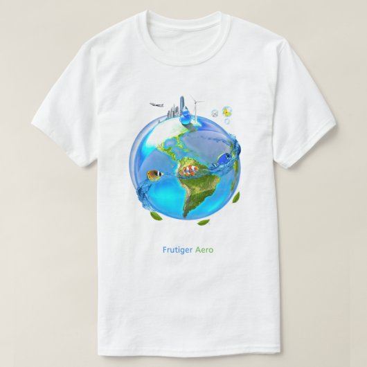 Glass Earth Frutiger Aero T-shirt (Design voorkant)