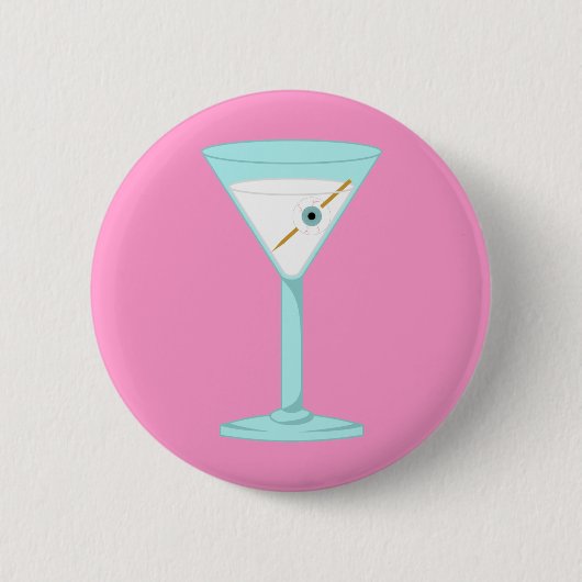 Glass Eye Human Eyeball Martini Ronde Button 5,7 Cm (Voorkant)