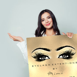 Glass Faux Gold Makeup Eyes Lashes Prijzen Poster