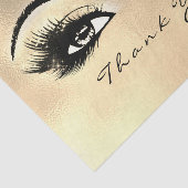 Glass Faux Gold Metallic Lashes Hartelijk dank Tissuepapier (Detail)