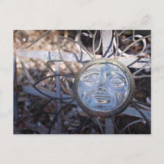 Glass Flower Face Briefkaart (Voorkant)