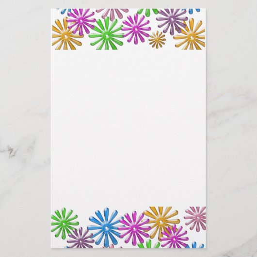 Glass Flowers Stationery Briefpapier (Voorkant)