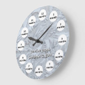 Glass Foto 12 maanden Baby Grote Klok (Hoek)