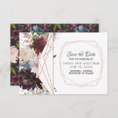 Glass Garden Geometric Wedding Save the Date (Voorkant / Achterkant)