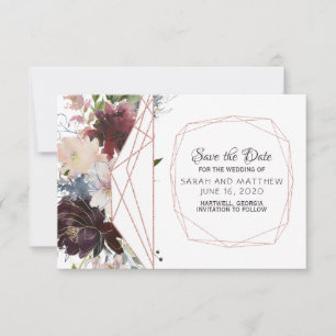 Glass Garden Geometric Wedding Save the Date