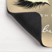 Glass Gold Glitter Branding Beauty Lashes White Muismat (Hoek)