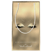 Glass Gold Glitter Makeup Lashes Beauty White Klein Cadeauzakje (Voorkant)