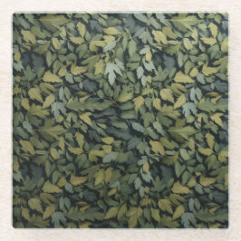 Glass Green Leafy Drink Onderzetter