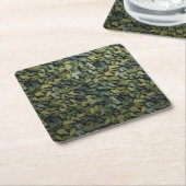 Glass Green Leafy Drink Onderzetter (Schuin)